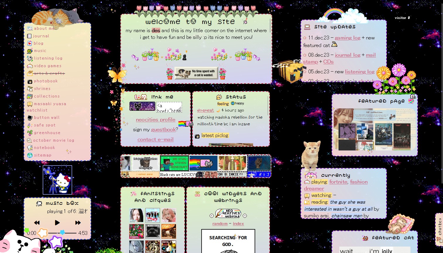 screenshot of v2 of homepage