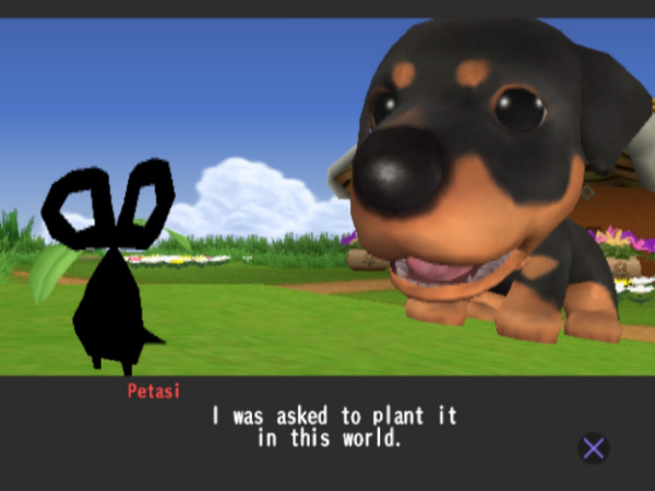 screenshot of the dog island on ps2